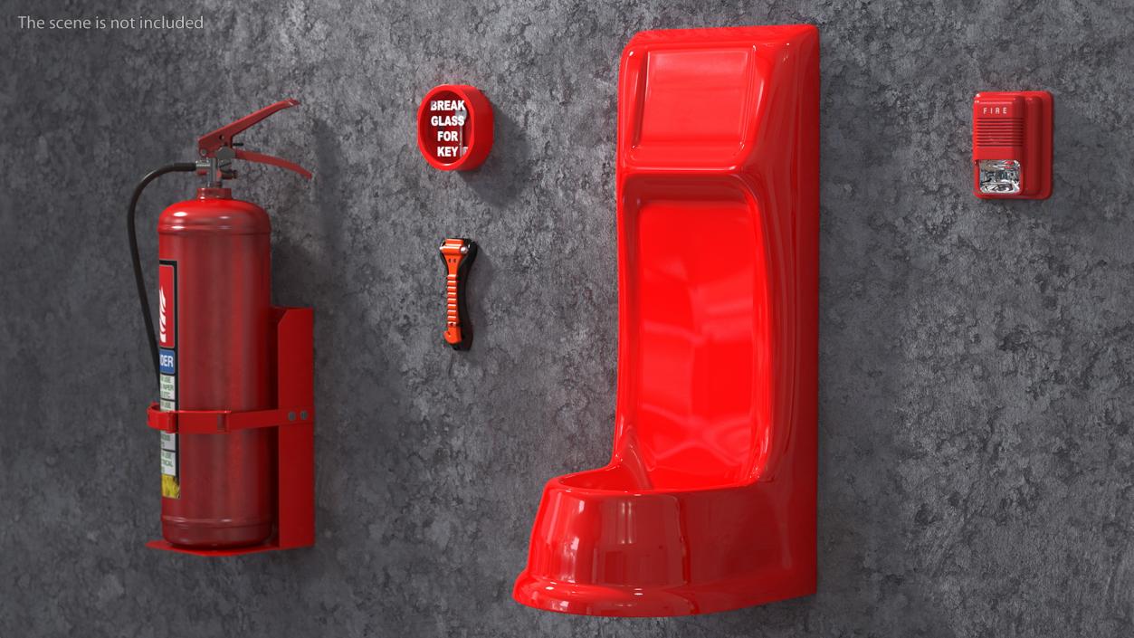 3D Single Fire Extinguisher Fiberglass Stand