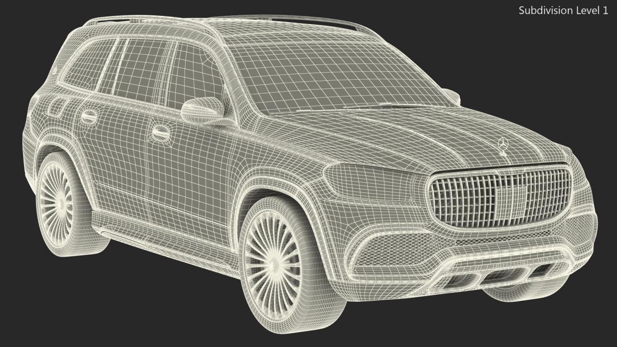 3D Maybach GLS SUV Simple Interior