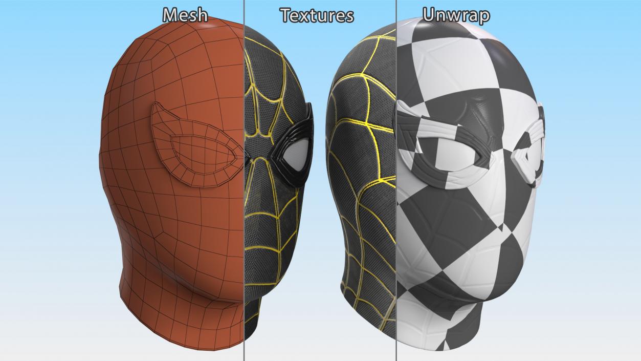 Spiderman Black Suit Helmet 3D