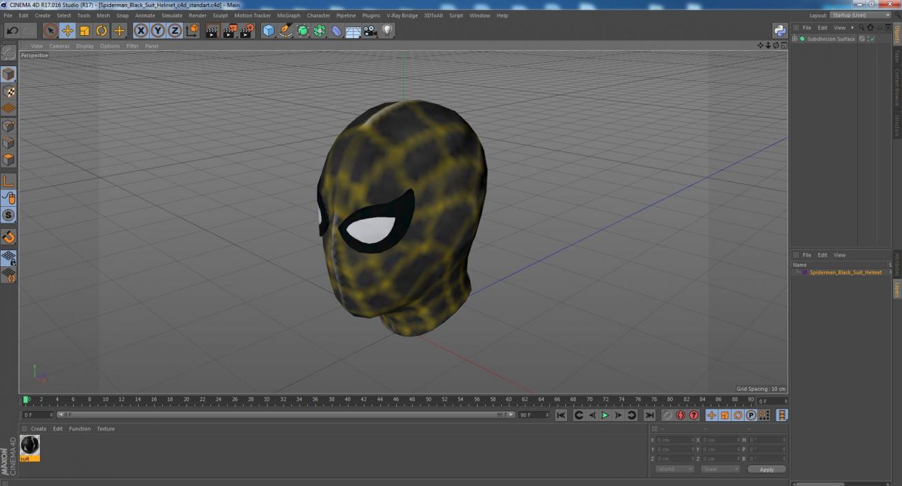 Spiderman Black Suit Helmet 3D