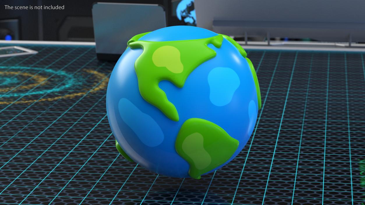 3D model Cartoon Planet Earth