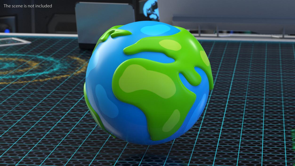 3D model Cartoon Planet Earth