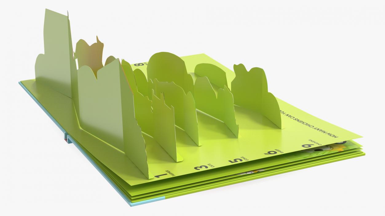 3D Open Children Pop Up Book About Farm