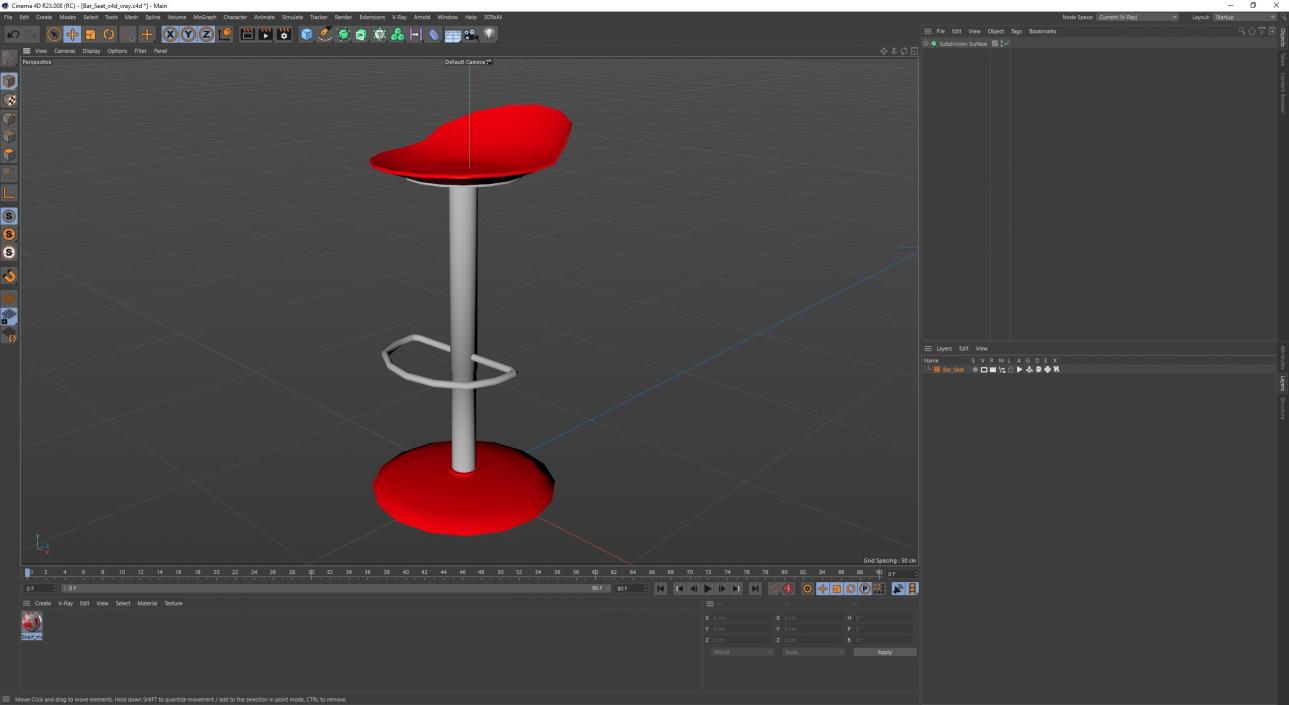 3D model Bar Seat