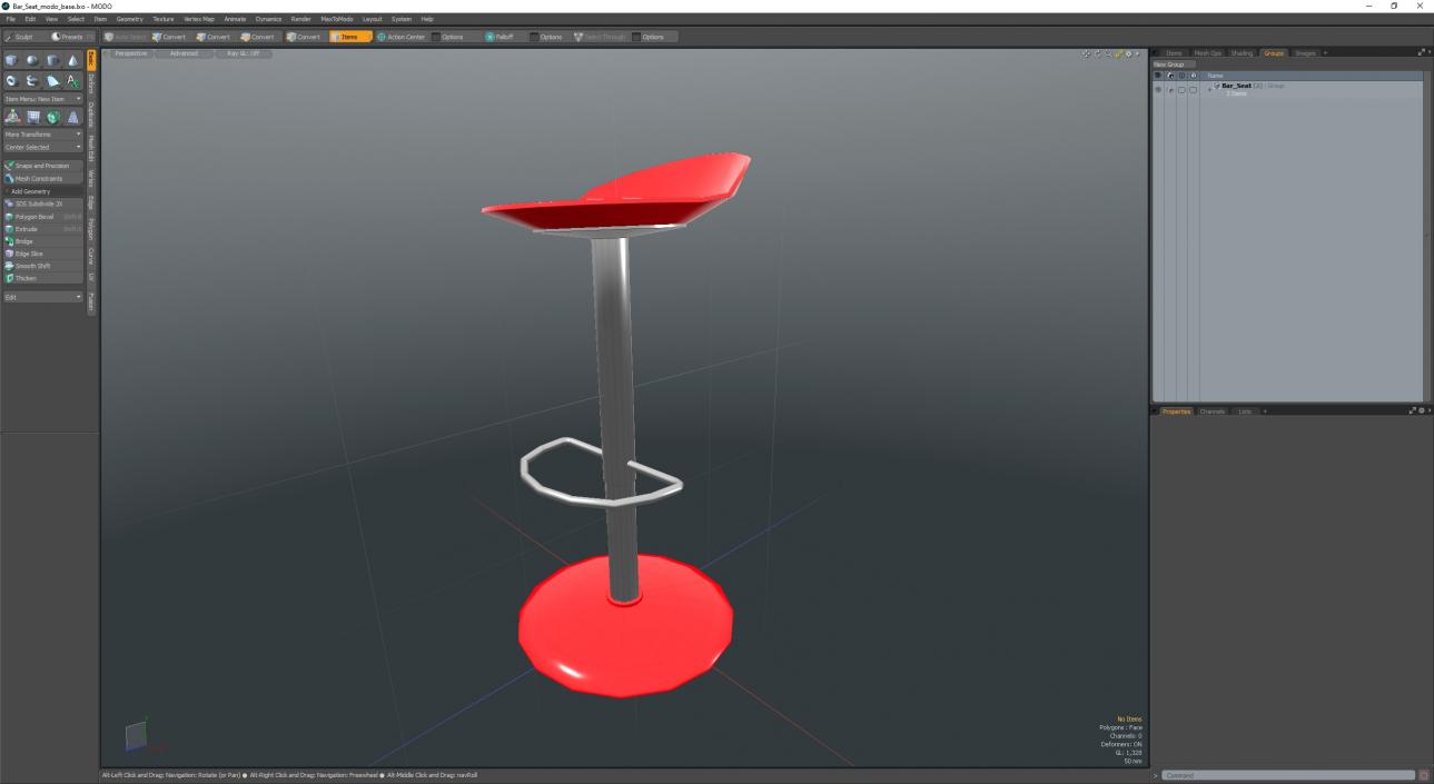 3D model Bar Seat