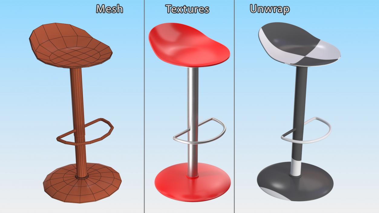 3D model Bar Seat