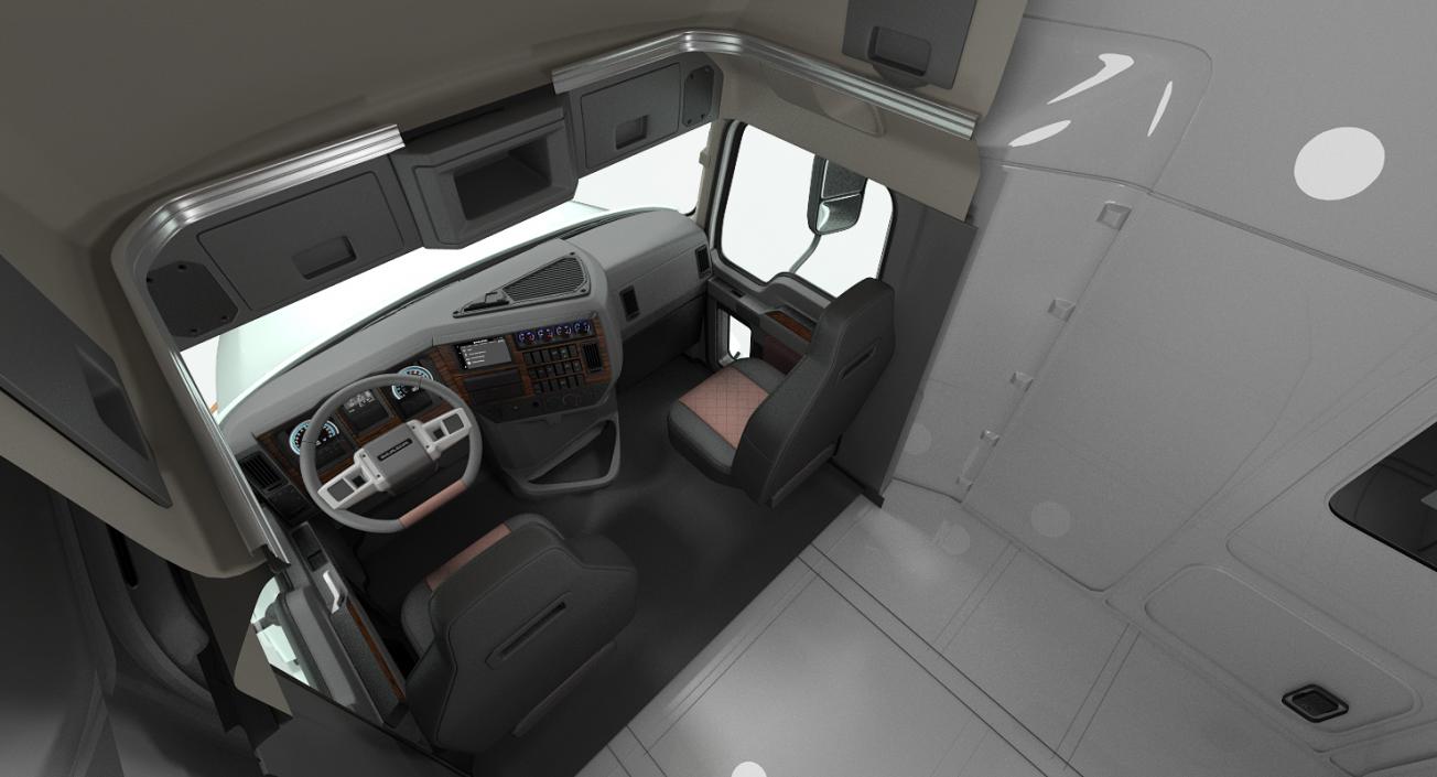 3D Mack Anthem Truck 2018 Simple Interior model