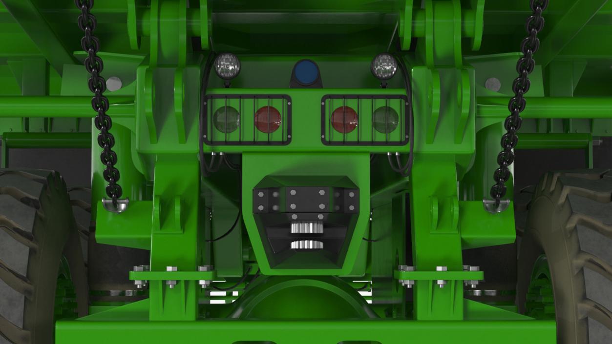 3D model Electric Autonomous Mining Truck Green Rigged