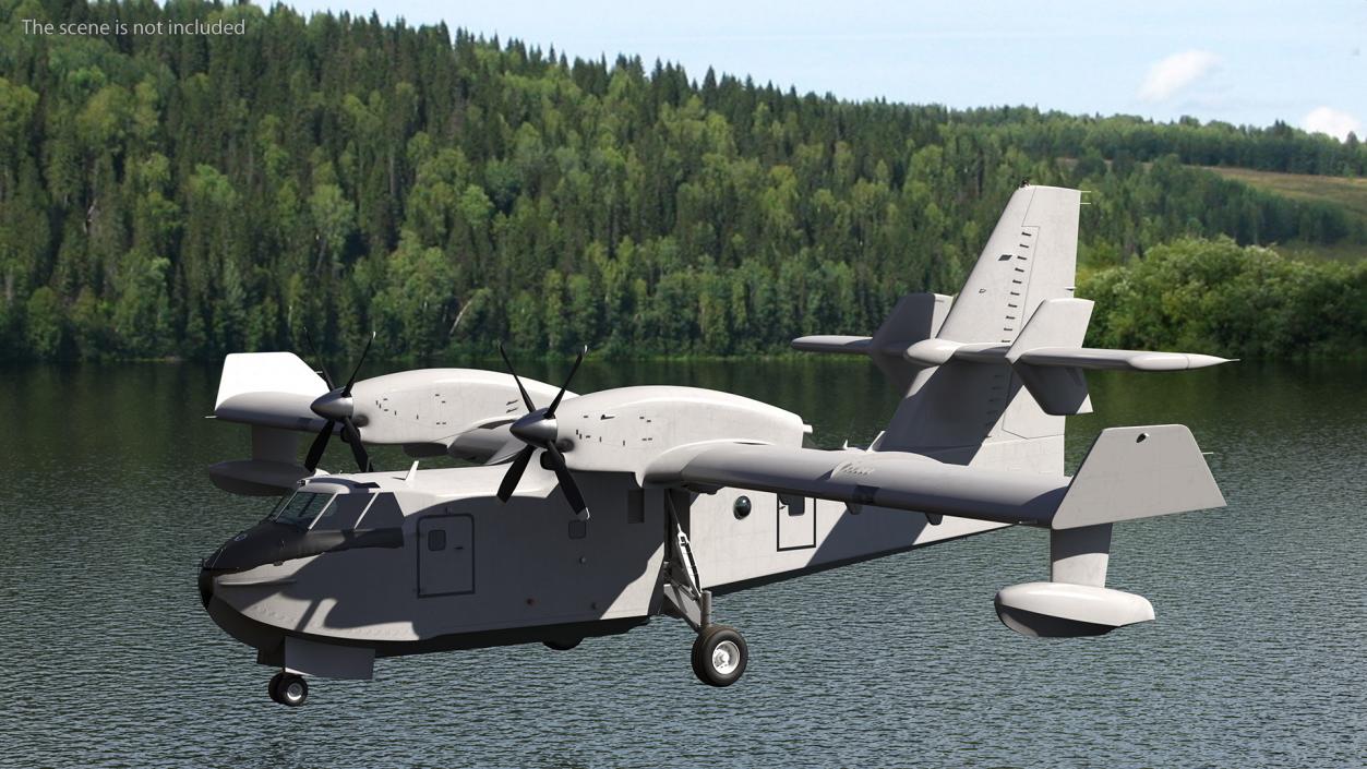 3D Amphibious Aircraft Rigged