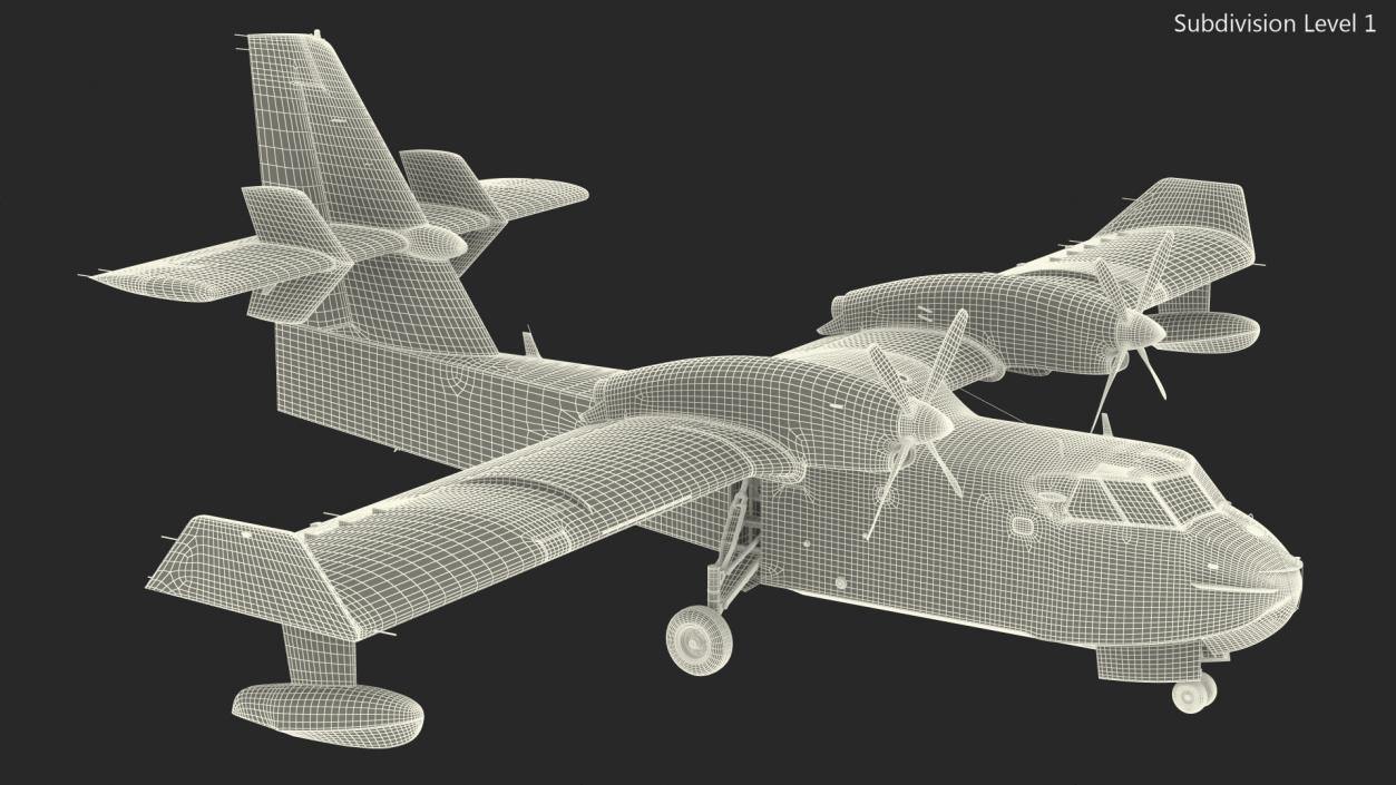 3D Amphibious Aircraft Rigged