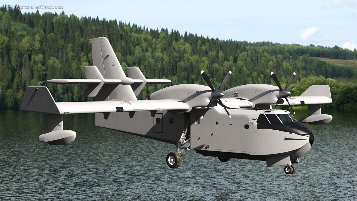 3D Amphibious Aircraft Rigged