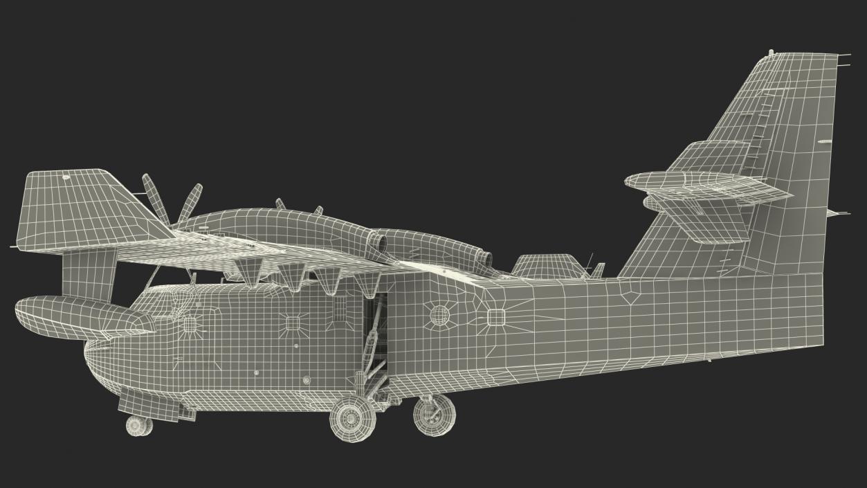 3D Amphibious Aircraft Rigged