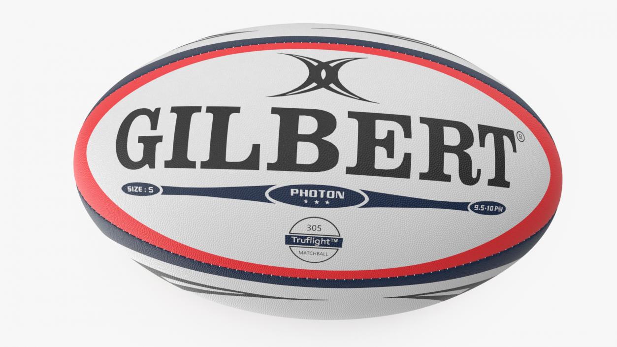 3D Gilbert Photon Rugby Match Ball