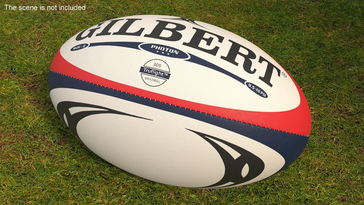 3D Gilbert Photon Rugby Match Ball