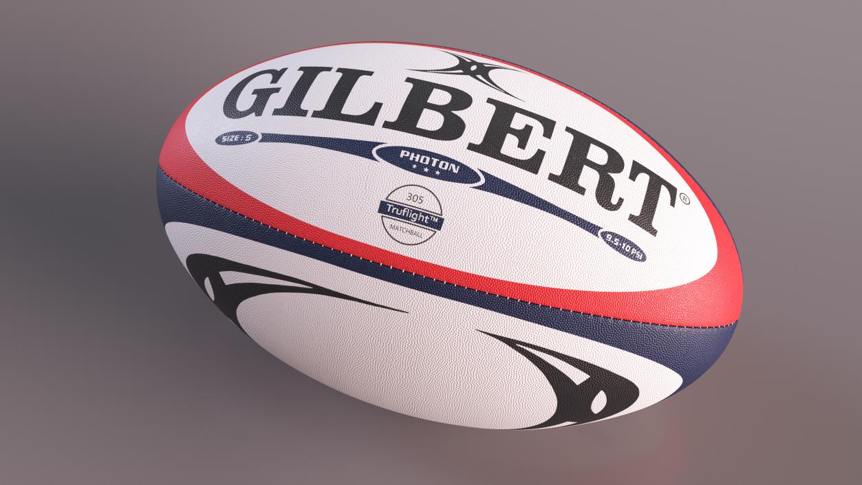 3D Gilbert Photon Rugby Match Ball