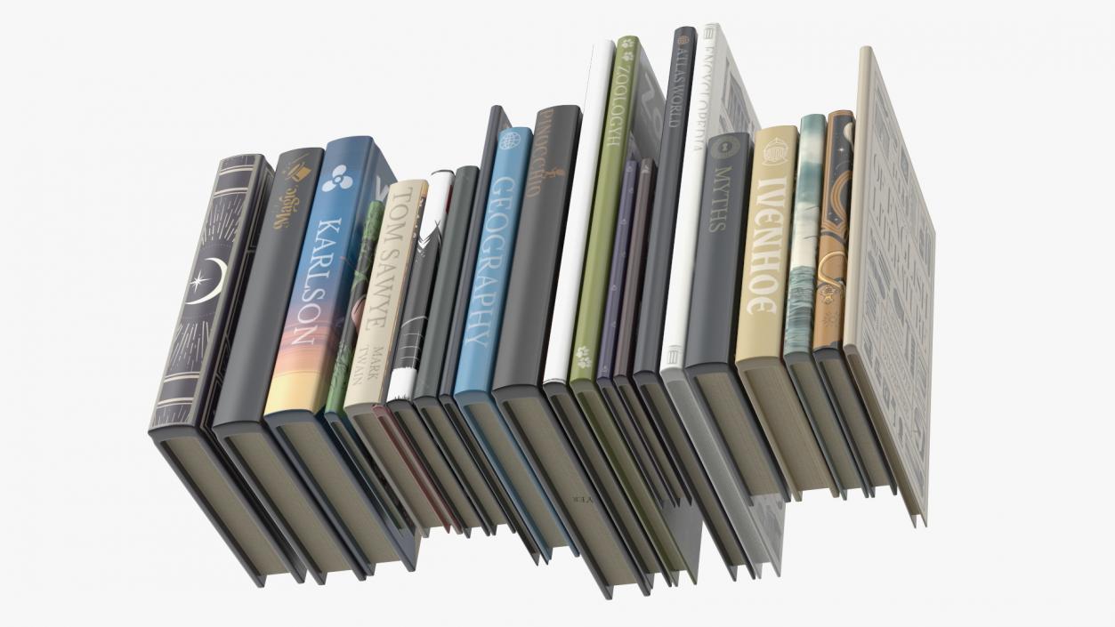 Books For Bookshelf 3D model