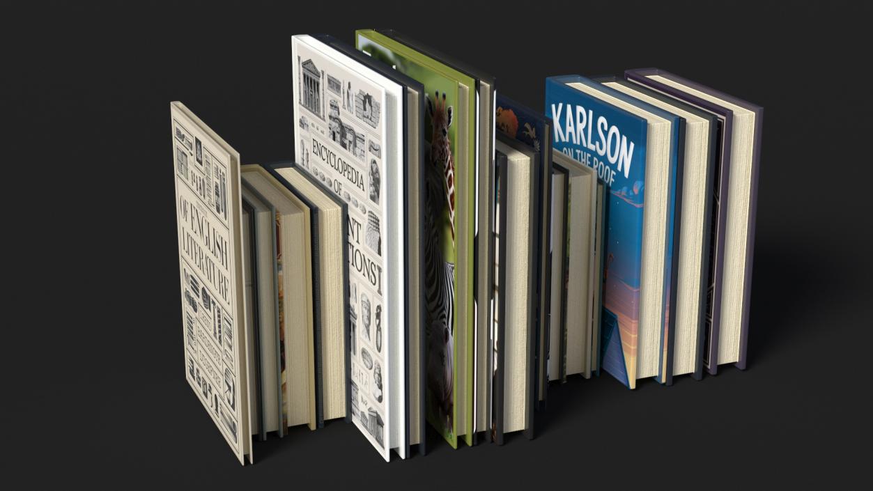 Books For Bookshelf 3D model