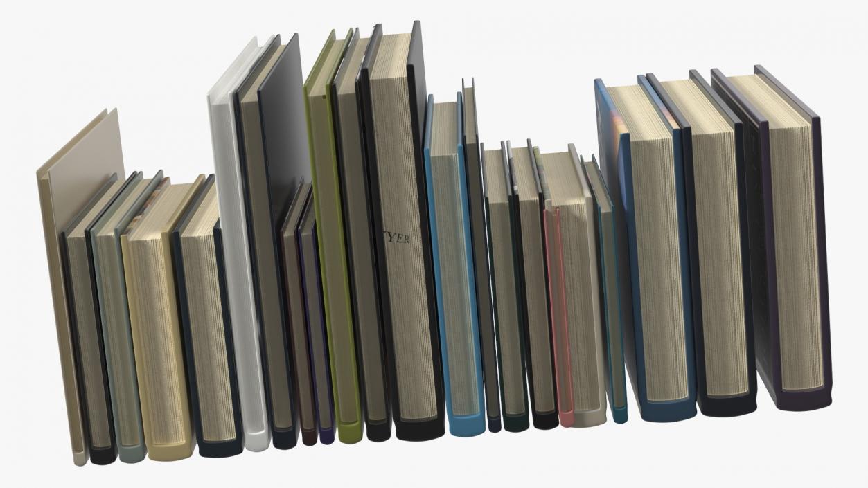 Books For Bookshelf 3D model