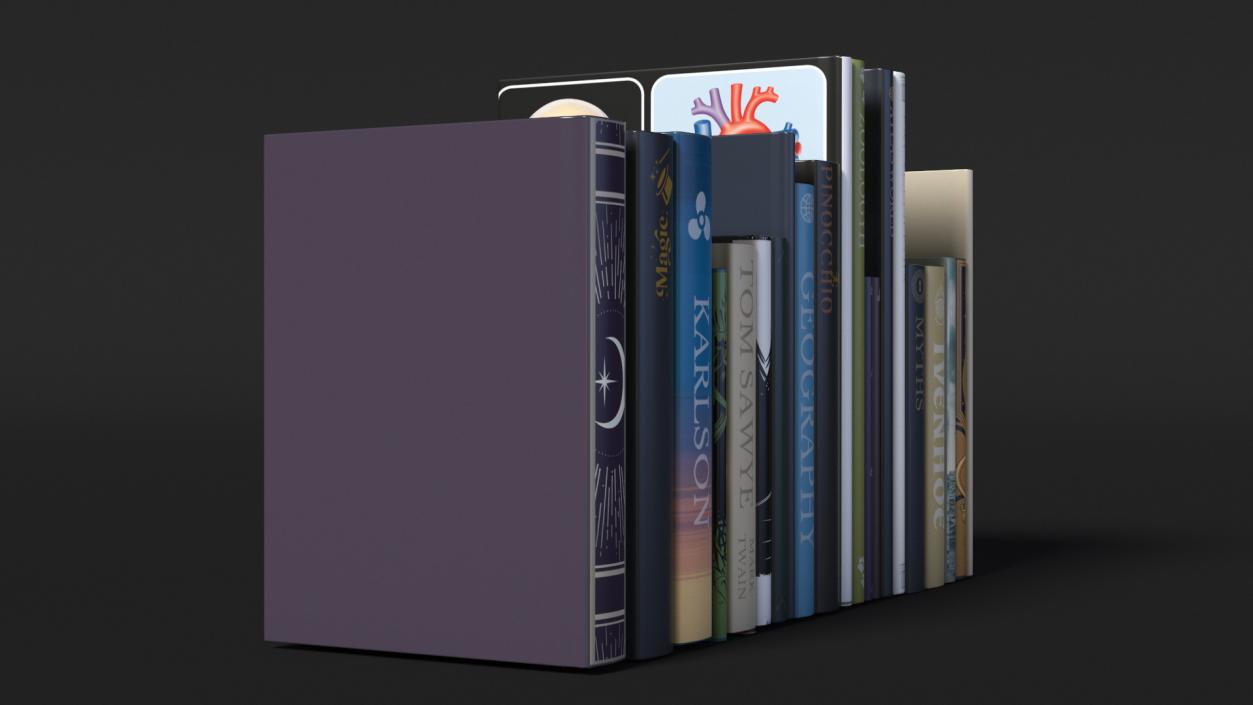 Books For Bookshelf 3D model