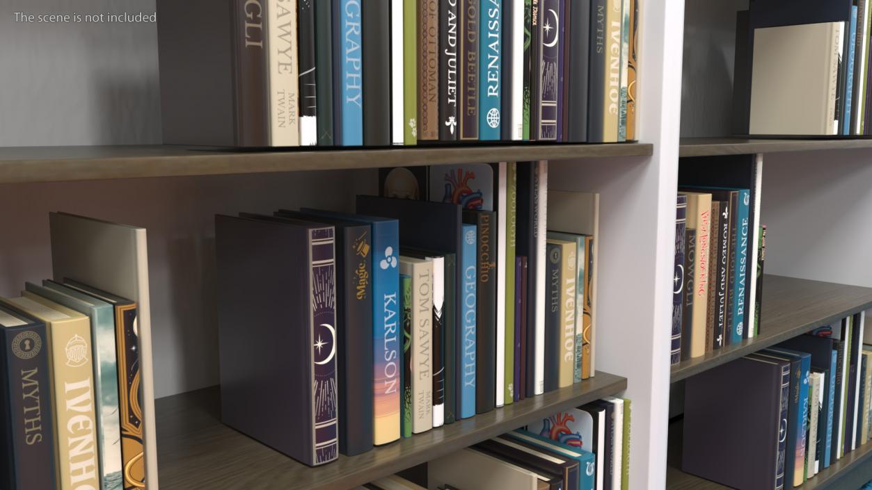 Books For Bookshelf 3D model