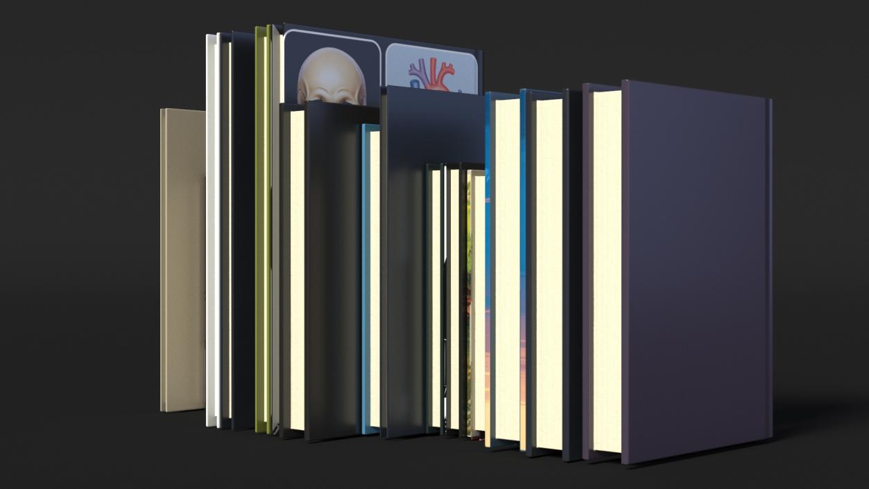 Books For Bookshelf 3D model