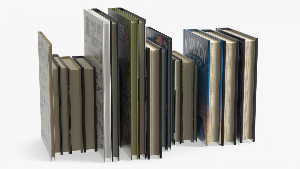 Books For Bookshelf 3D model