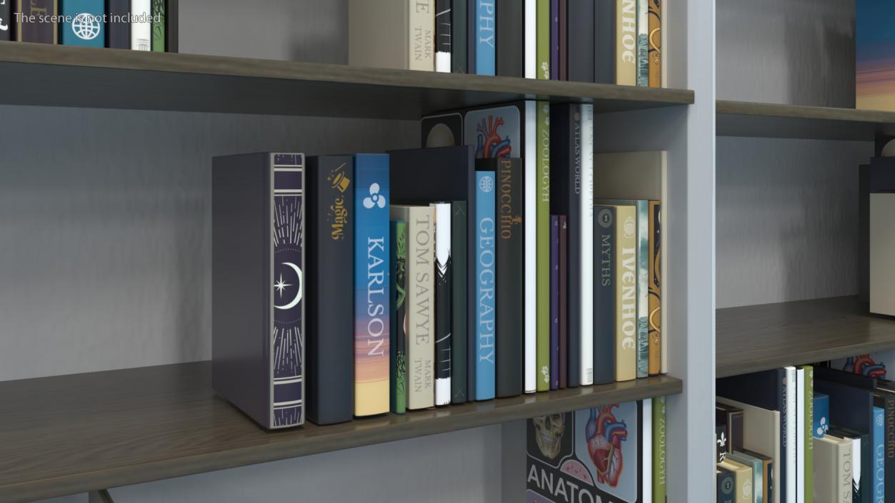 Books For Bookshelf 3D model