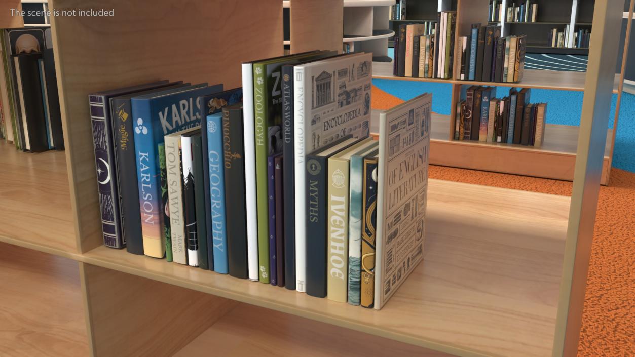 Books For Bookshelf 3D model