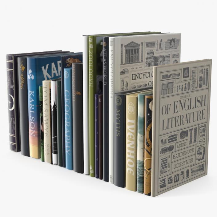 Books For Bookshelf 3D model