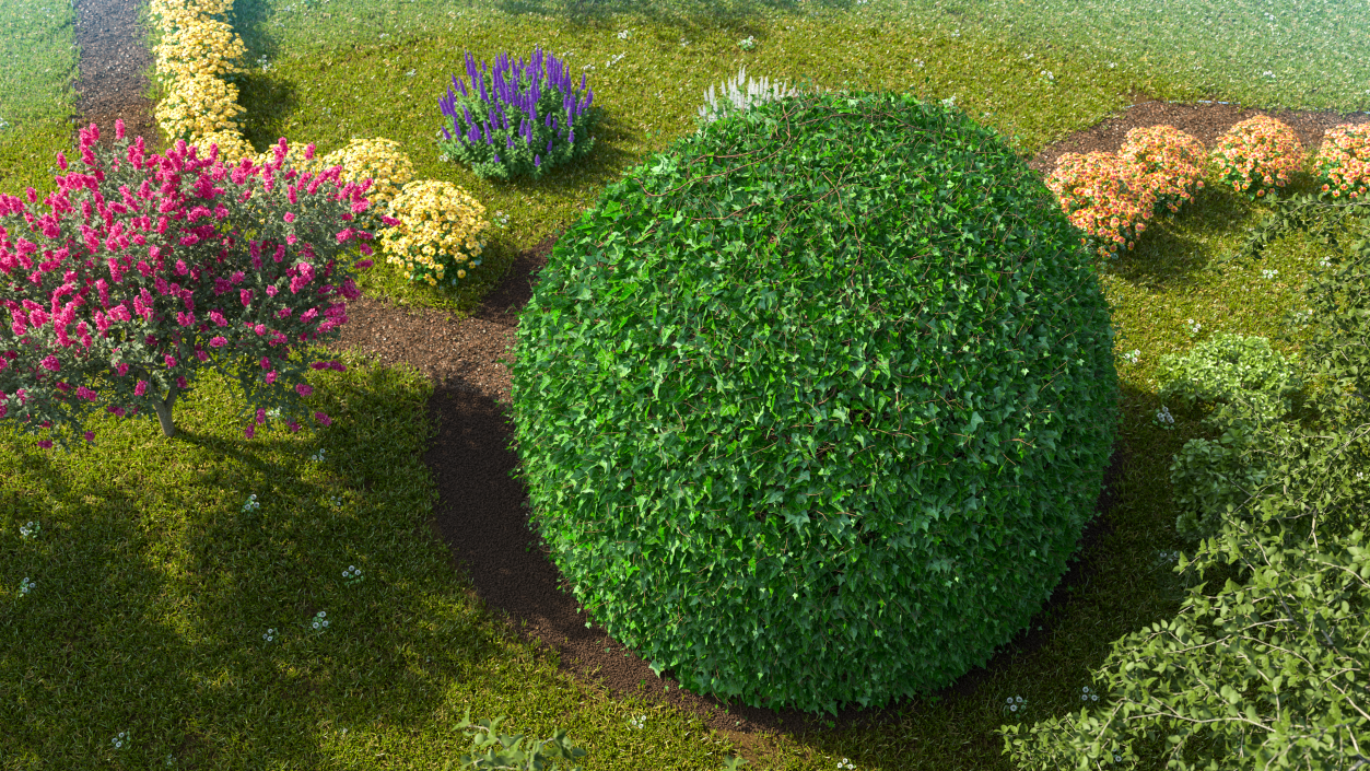 3D Green Gazebo Shrub model