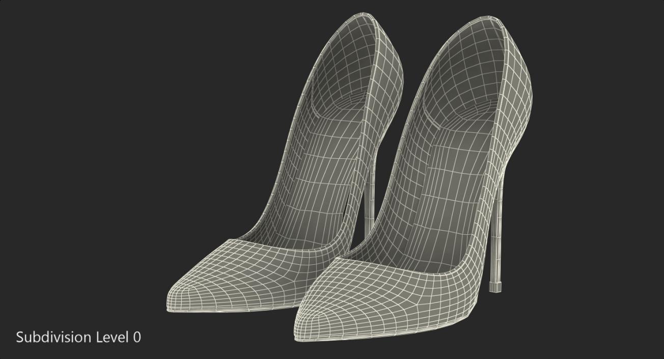 3D White Pumps