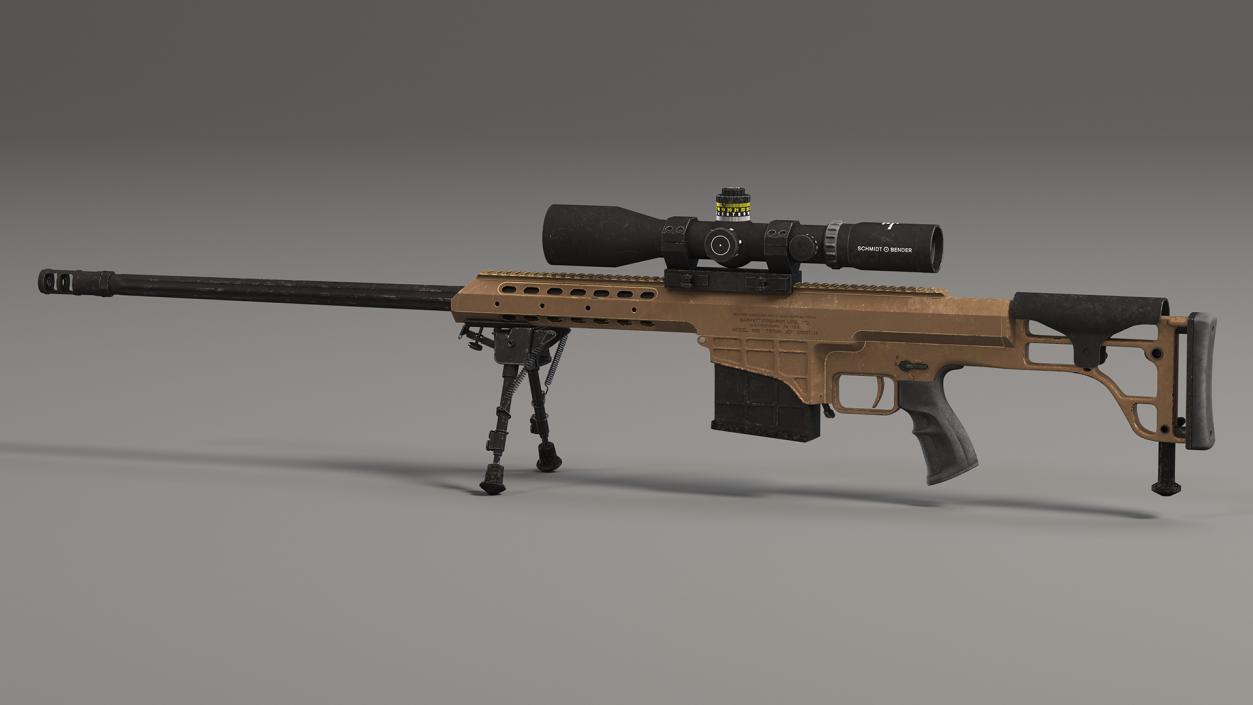 3D model Sniper Rifle Barrett M98B