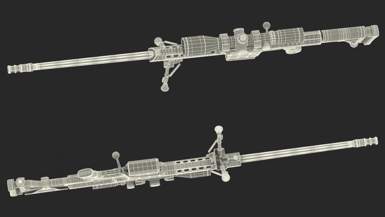 3D model Sniper Rifle Barrett M98B