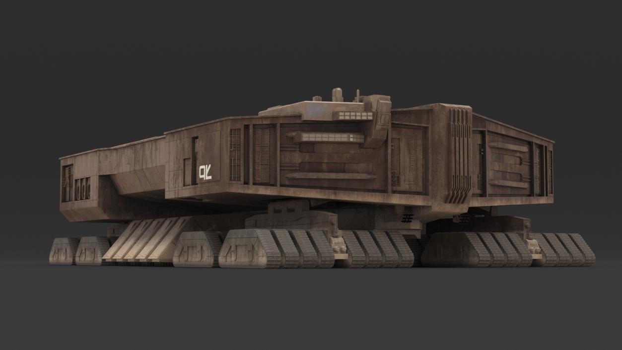 3D model Sci-Fi Desert Harvester Rigged