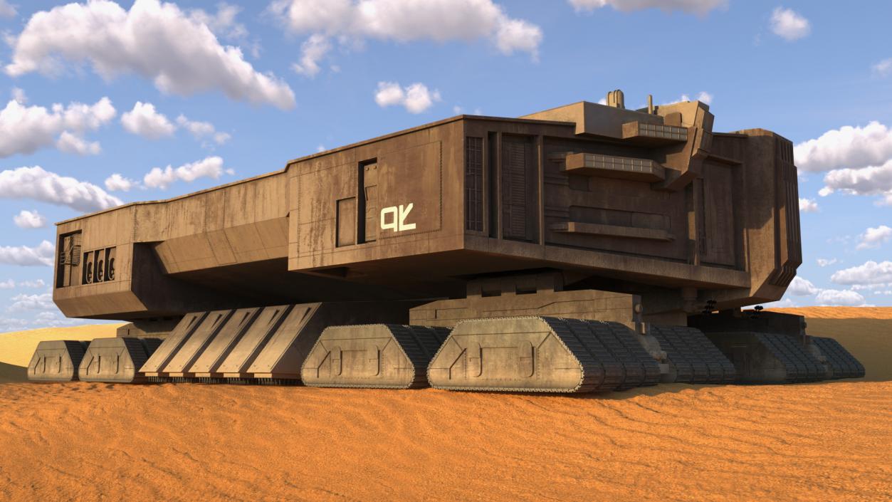 3D model Sci-Fi Desert Harvester Rigged