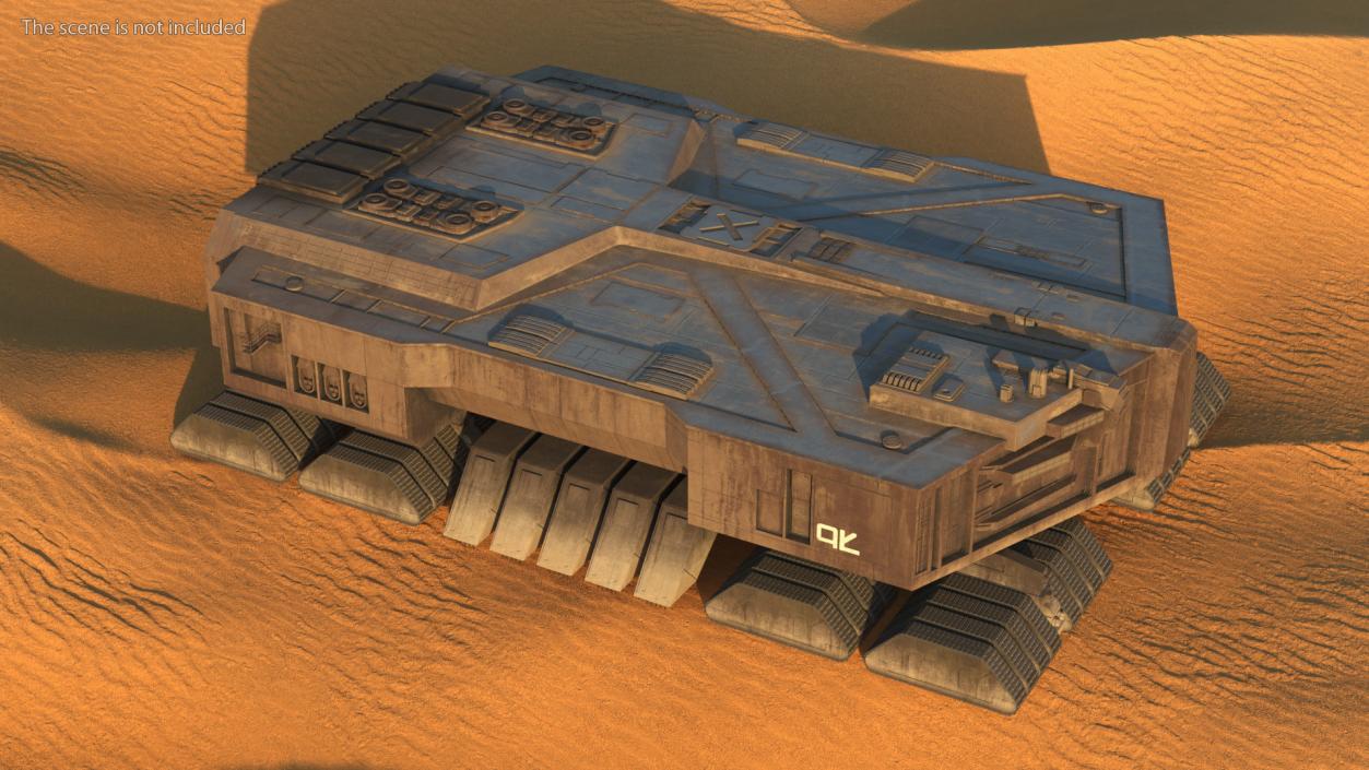 3D model Sci-Fi Desert Harvester Rigged