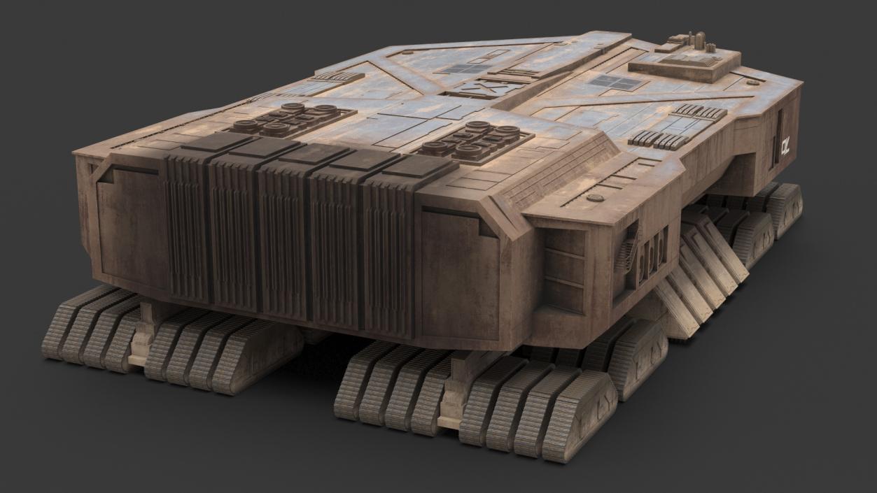 3D model Sci-Fi Desert Harvester Rigged