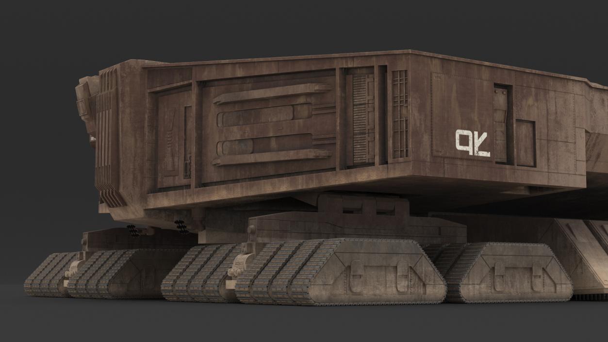 3D model Sci-Fi Desert Harvester Rigged