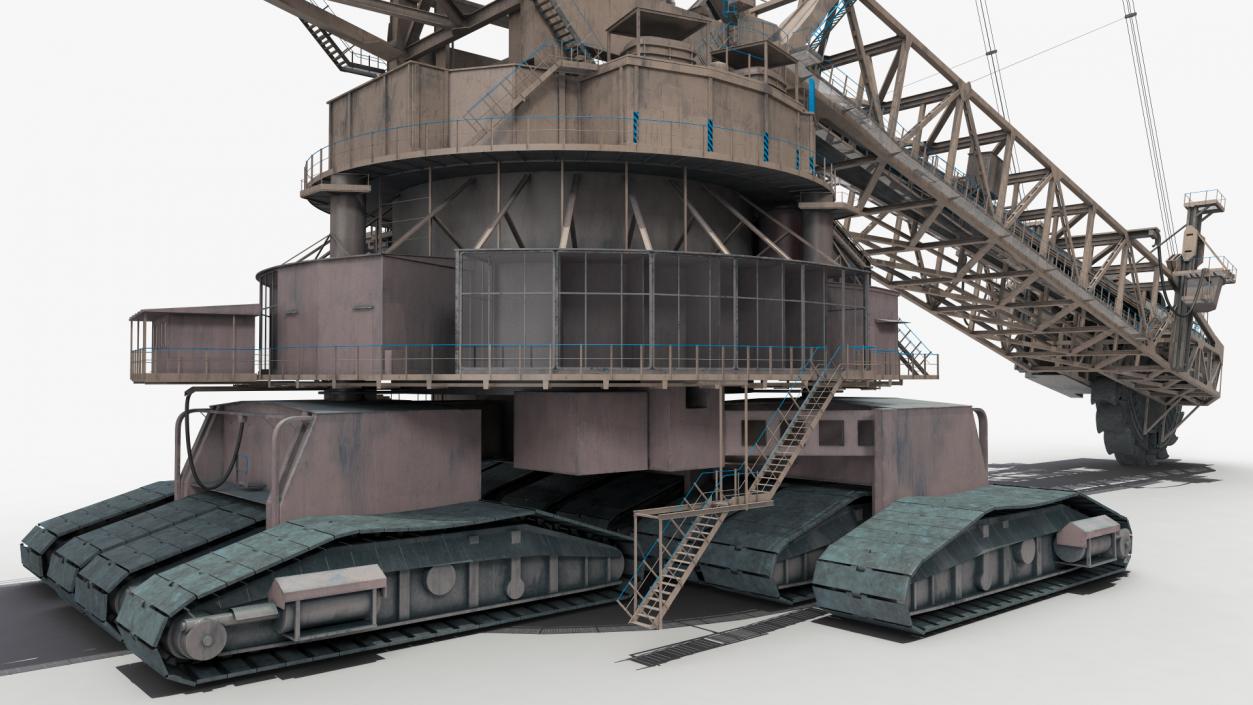 Mining Multi Bucket Wheel Excavator Rigged 3D