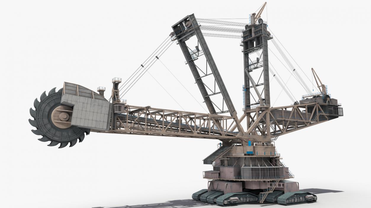 Mining Multi Bucket Wheel Excavator Rigged 3D