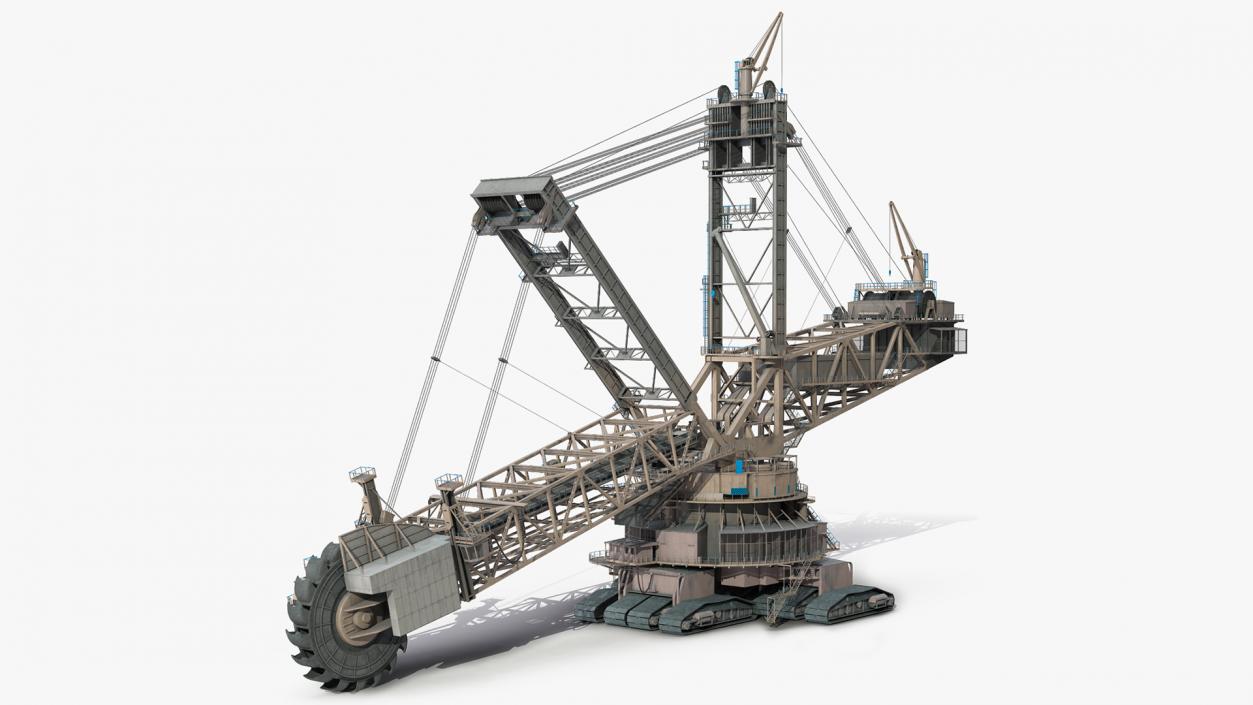 Mining Multi Bucket Wheel Excavator Rigged 3D