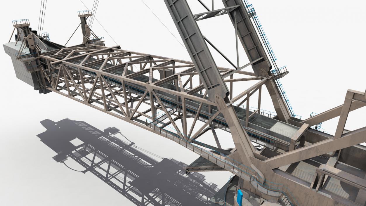 Mining Multi Bucket Wheel Excavator Rigged 3D