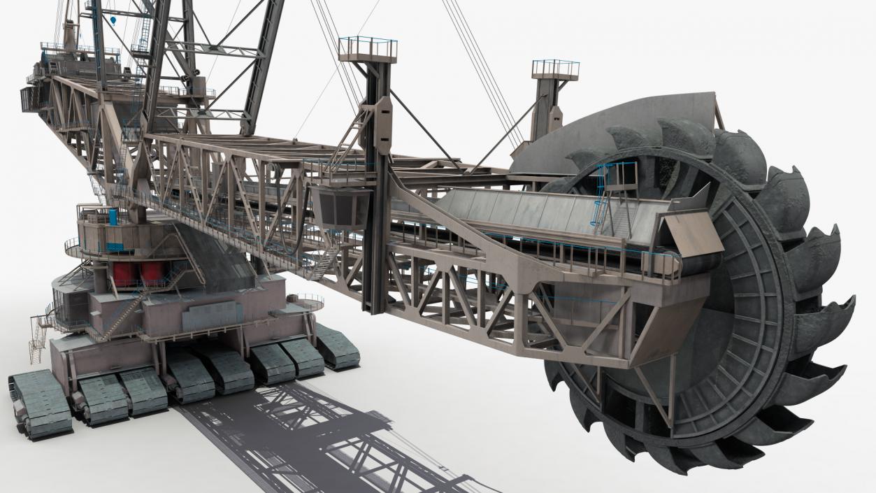 Mining Multi Bucket Wheel Excavator Rigged 3D