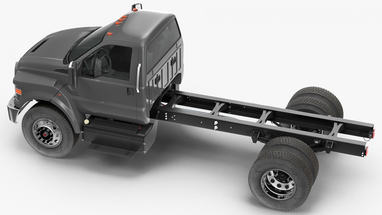 Crew Cab Chassis Truck Generic Simple Interior1 3D