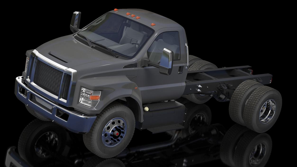 Crew Cab Chassis Truck Generic Simple Interior1 3D