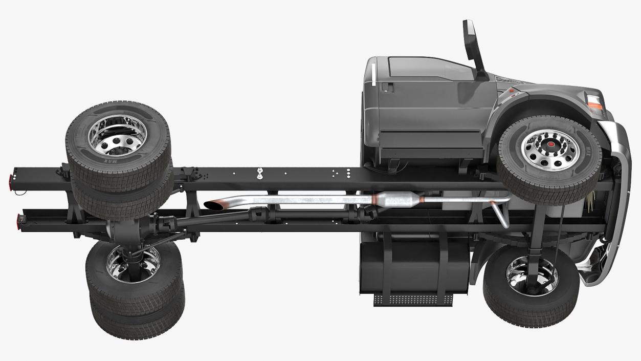 Crew Cab Chassis Truck Generic Simple Interior1 3D