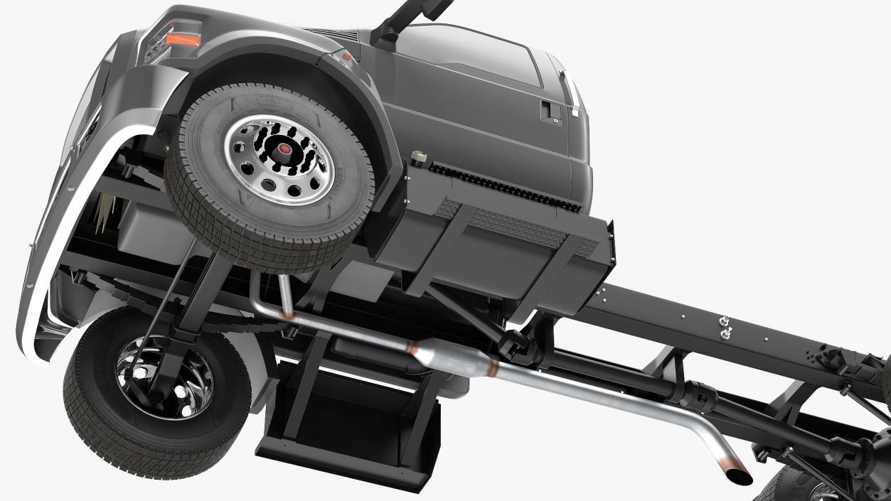 Crew Cab Chassis Truck Generic Simple Interior1 3D