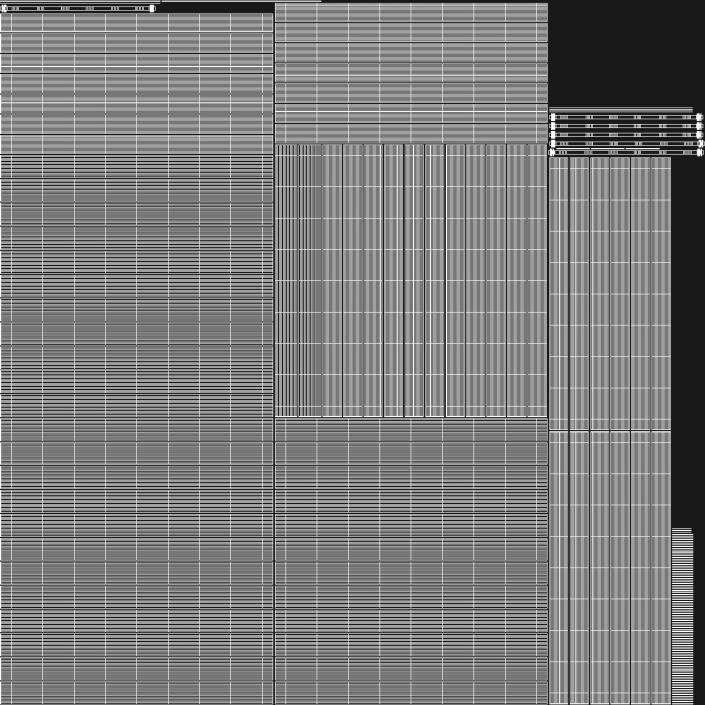 Steel Pipes Bundle 2 Meters 2 3D model