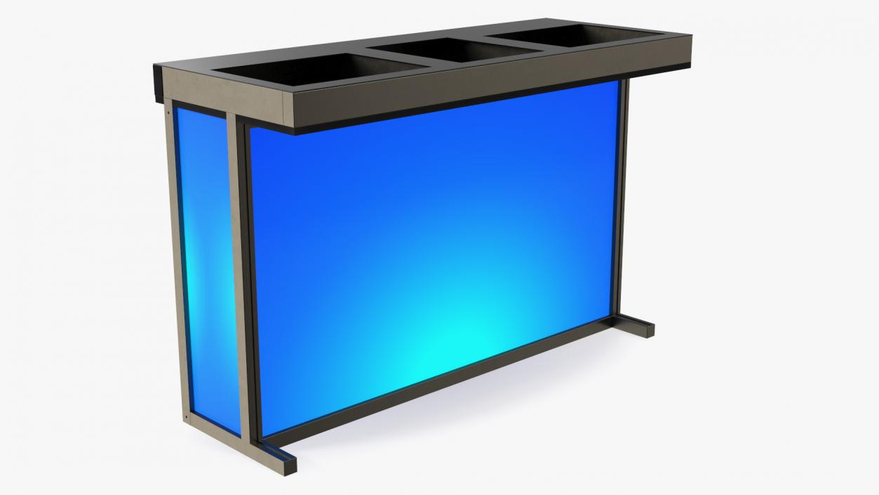 DJ Stand with Blue Lighting 2 3D model