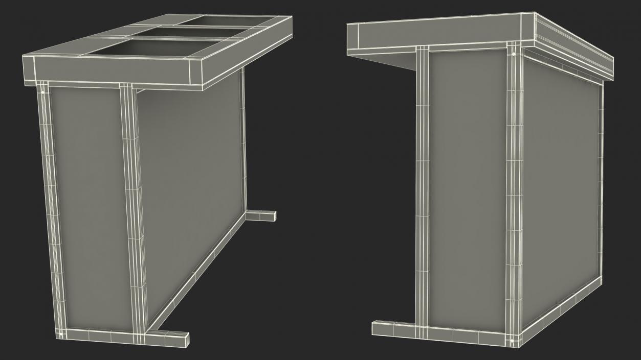 DJ Stand with Blue Lighting 2 3D model